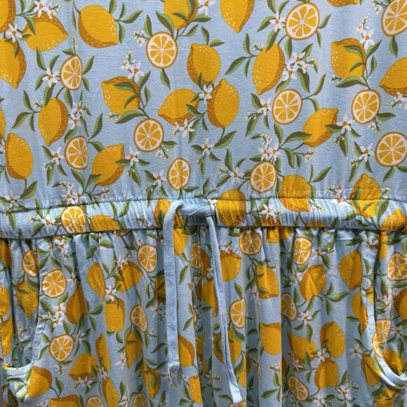 ALEX'S LEMONADE STAND Womens Size M Short Sleeves Lemon Print Romper Shorts - Picture 7 of 15